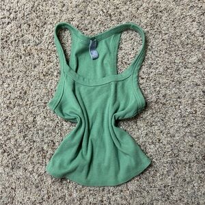 Tilly's Sage Ribbed Tank Top